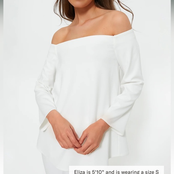 Tuckernuck Tops - TUCKERNUCK White Miranda Off the Shoulder Blouse New